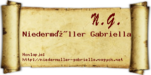 Niedermüller Gabriella névjegykártya