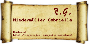 Niedermüller Gabriella névjegykártya