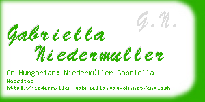 gabriella niedermuller business card