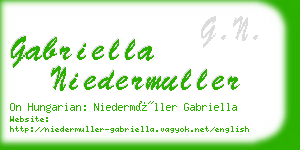 gabriella niedermuller business card